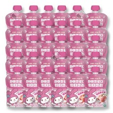 산리오 워터젤리 3종 (복숭아/사과/포도) 젤리음료 과즙음료, 110ml, 30개, 마이멜로디(복숭아맛)