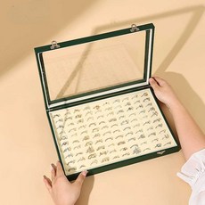 반지 보관 액자 키트 조합 투명 박스, 1개, J