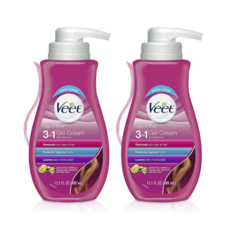 Veet 비트 레그 앤 바디 3in1 제모크림 400ml 2팩, 1개, 1ml