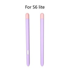 부드러운 실리콘 터치 스타일러스 펜 교체 팁/펜촉 탭 S7/S6 귀여운 색상 태블릿 연필 케이스, 04 보라색