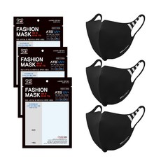 브릴리언트 향균 패션마스크 3매 [블랙] 구성 국내생산