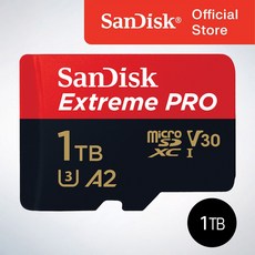 샌디스크코리아 공식인증정품 마이크로 SD 카드 익스트림 프로 QXCD ( SD 아답터 포함 ), 1TB 1TB