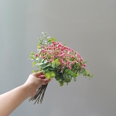 호리상점 보라 꽃다발 조화 촬영용 부케 조화 촬영소품 제주스냅, J