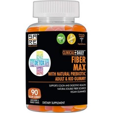 체중조절 CLINICAL DAILY Fiber Max Vegan High Fiber Gummies for Adults & Kids. Constipation Relief for A