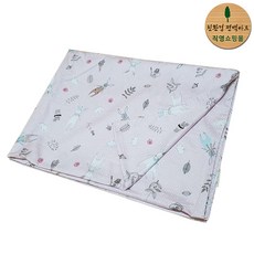 친환경편백아트 순면60수 블랭킷(홑이불)(32), 산토끼핑크_유아/키즈(100x150), 1개