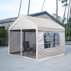 캐노피텐트 3*3M 사면바람막이 포함 튼튼한프레임 방수처리 행사천막 파랑 상품 이미지