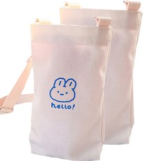 LIFEGRAPHY 可愛動物水壺袋環保袋, 2入, 兔子