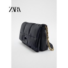 ZARA 자라 메탈릭 디테일 패딩 체인크로스백