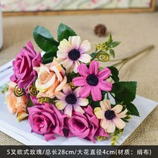 휴대용스티커화병 벽 화병 스티커화병 매직 실리콘 꽃병 원활한 붙여 넣기 벽 스티커 수경 벽걸이 수경 냉장고 스티커 작은 자체 접착 유리를 수, 빨간 장미 다발