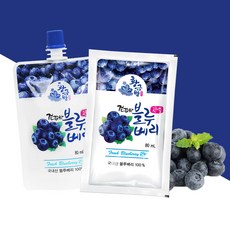 국내산 100% 블루베리즙 80ml 30포, 없음, 블루베리즙(스파우트) 80ml X 30포 1box