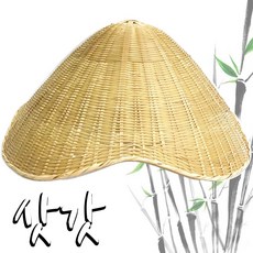 기모아 매는 끈이 있는 대나무 삿갓 낙시모자 썬캡 민속품 전통소품