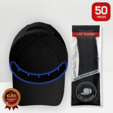[클린햇] 캡가드 블랙 골프모자 땀 흡수 패드 화장품 얼룩 변색 오염 방지 라이너 (5세트 50개입), 5세트