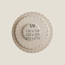 라탄 자작나무 합판 (UV코팅원형) 100mm 200mm 250mm, 100X100