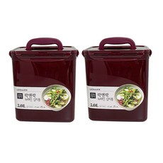 락앤락 플라스틱 직사각 원핸들 김치통 HPL890WN, 5L, 2개