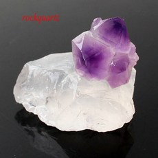 1 pc 혼합 천연 자수정 크리스탈 클러스터 락 러프 스톤 미네랄 견본 reiki 치유 장식 다채로운 선물, (200006155)rock quartz