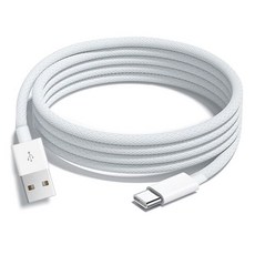 USB 케이블 iPhone 15 16용 A-USB C 직조 16 Pro Max 6 Plus iPad 10세대 12.9 11 Air 5세대 4세대 Mini 6th Type-c 충, USB A to USB C, 10FT, 1개