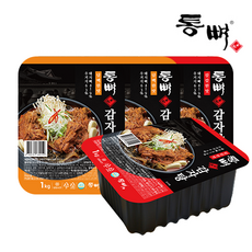 [통뼈공식몰] 통뼈 감자탕 담백한맛 1kg X 2팩 + 칼칼한맛 1kg X 2팩