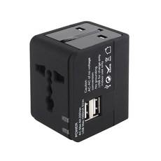유럽/US/110 올인원 여행용 멀티 충전 콘센트/아답터 USB 2포트, NEXT-005TC