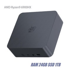 Beelink EQR6 사무실 미니 PC 게임용 데스크탑 컴퓨터 노트북 AMD Ryzen7 7735HS Ryzen9 6900HX 24G DDR5, 한개옵션2, 01 6900HX 24G 1TB, 한개옵션1