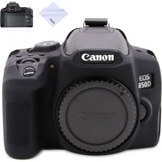 Yisau 카메라 소프트 버튼 소프트버튼 캐논 EOS 레벨 T8i용 케이스 T8i 디지털 슬리브 850D 액세서리 화면 보호기가 장착된 긁힘 방지 DSLR 슬리브블랙 Q1388, Black, 1개