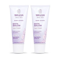 Weleda 벨레다 베이비 더마 화이트 멜로우 페이스 크림 50ml 2팩 Baby Derma White Mallow Facial Cream, 2개