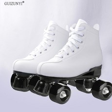 LED 커플 롤러 스케이트 슈즈 남자 여자 4륜 섬광 바퀴 발광 추억, A_ 화이트+블랙휠
