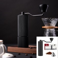 LOVFIR 커피그라인더 커피 수동 그라인더 캠핑 가정용 핸드밀 원두 분쇄기, 블랙
