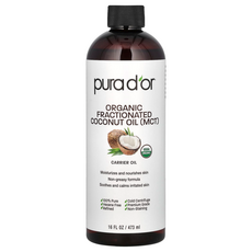 퓨라도르 Pura Dor 유기농 코코넛오일(MCT) 473ml(16fl oz) PUD-00699, 1개, 473ml