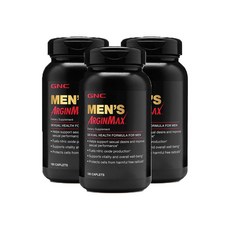 GNC [3개 SET] 남성용 알진맥스 180정 (캐플렛) Mens Argin 180caplets 아르긴맥스, 3개, 180개