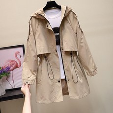 kirahosi 2020 유행 여성 아우터 트렌치코트 바람막이 코트 212호+덧신증정 Vgbsmhy