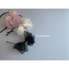아동블랙리본머리띠
