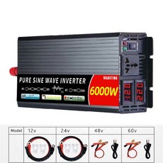 순수 정현파 인버터 12v 220v DC-AC 2500W 3000W 4000W 6000W 자동차 태양광 전원 공급 장치 전압 변환기, 12V 6000W