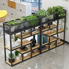 인테리어 철제 다육이 화분 선반 원룸 공간분리 파티션 셀프가벽만들기, 길이 150 폭 30 높이 110 블랙