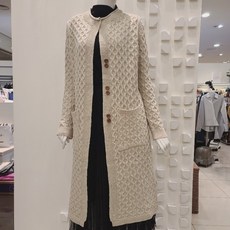 앤디앤카렌 에이렌 꽈배기 단추 롱 레이온 가디건