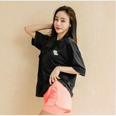  여성용 오버핏 루즈핏 래쉬가드 상하의세트 BEBL7206 