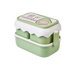 대용량 전자 레인지 도시락 상자 누출 방지 외식용 식품 보관, 1.Green, 1개