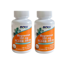 나우푸드 마그네슘 350mg 90정 2병 6개월분, 2개