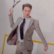 지이크.F [20년 간절기 가을 겨울 최저가] 장기용착장 이태리 수입사 마르조또 고급 울 하운드투스 캐주얼 자켓 S-F Fit 라이트그레이