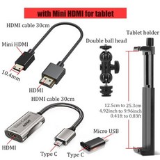컨버터 카메라 모니터 블로그 유튜버 HDMI 어댑터, 3.Tablet Mini HDMI, 1개