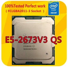 E5-2676V3 QS 인텔 제온 2.4GHZ 12 코어 CPU 프로세서 30M LG 호환A2011-3 x99 메인보드 용, 01 CPU