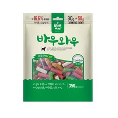 (2개)바우와우 혼합 컷 350g 강아지대용량간식, 2개 - 바우와우혼합간식