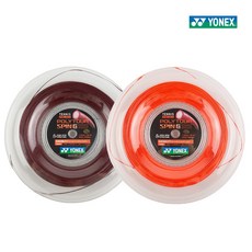 요넥스 폴리 투어 스핀 G 테니스스트링 롤스트링 거트, 오렌지 1.25mm