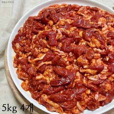[팜스제임] 오리고기 오리주물럭 오리 주물럭 불고기 슬라이스 무항생제 인증 (냉장), 5kg, 4개