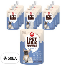 아이펫밀크 저지방 반려동물 우유, 130ml, 우유맛, 50개