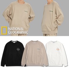 [국내정품/AS가능] 내셔널지오그래픽 23SS 남녀공용 맨투맨 티셔츠 세미 오버핏 컴포터블 트레이닝복 상의 로고 와펜 3종