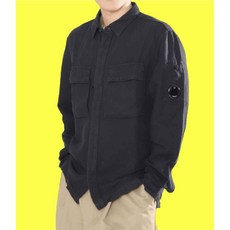 (정품보장) CP COMPANY Broken Lino Cotone Pockets Shirt (14CMSH291A 006501G 999) (브로큰 코튼 린넨 렌즈 버튼 셔츠) 130