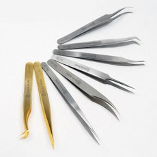 블랙베리 핀셋 9종 / 속눈썹연장부자재 반영구화장재료, 실버 SV-12