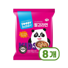 하림 푸디버디 빨강라면 봉지면 어린이라면 84g x 8개, 단품