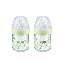 누크 네이쳐 센스 유리젖병, 연두색, 120ml, 2개