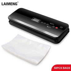 Laimeng 자동 진공 씰링 기계 식품 학년 진공 가방 포장 진공 포장기 패키지 주방 s217|진공음식 실러|, 6680S 50pcs28-40cm, 1개, CHINA